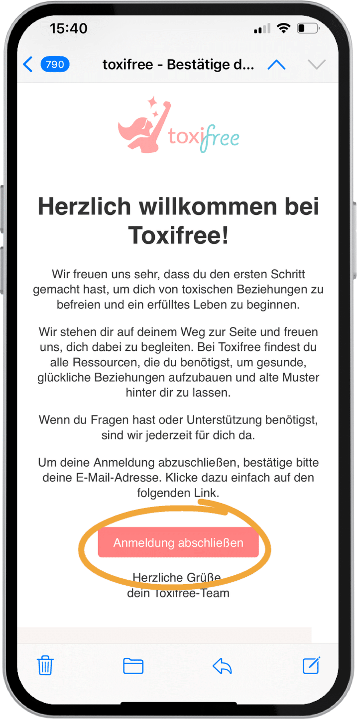 Toxifree Anmeldung